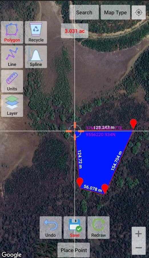 Mkupe/Mchenjama planting site GPS map